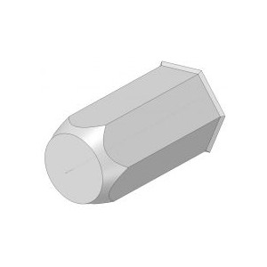 Ecrou tete affleurante borgne hexagonale acier a sertir en aveugle m5 x 