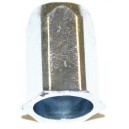 Écrou à sertir en aveugle corps hexagonal acier zingué blanc M5 x 13 - quantité/sachet : 100